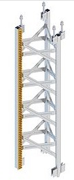 Colonna UNI-X-MAST 1,5 m in acciaio galvanizzato - codice 03350