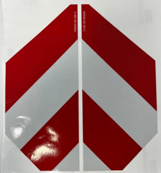 KIT ADESIVO BIANCO/ROSSO (2pz) - codice W600-50-50
