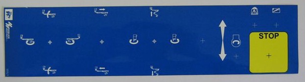 Adesivo comandi cesta blu - codice SQR55521
