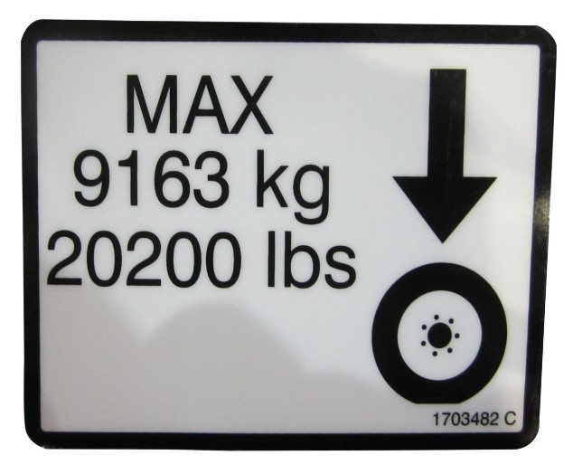 DECAL,MAX TIRE LOAD - codice 1703482
