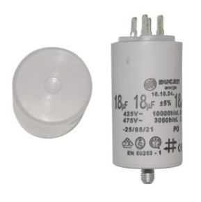 CONDENSATORE 70MF CON CODOLO FILETTATO E FASTOM - codice 0601052