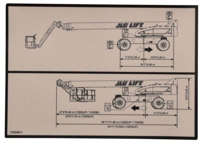 DECAL,LIFT DIAGRAM (1200/1350) - codice 1705096