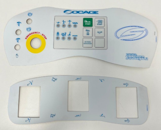 Adesivo pulsanti stampato cesta serie E - codice N8902316