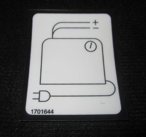 DECAL, BATTERY CHARGER - codice 1701644