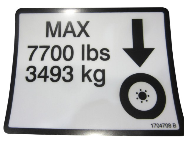 DECAL,7700LBS TIRE LOAD - codice 1704708