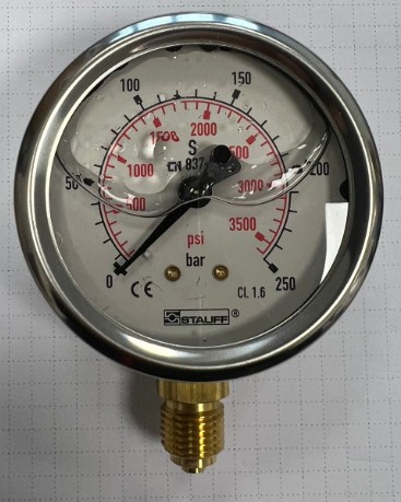 Manometro inox BG D.63 0/250AR - codice 21307645