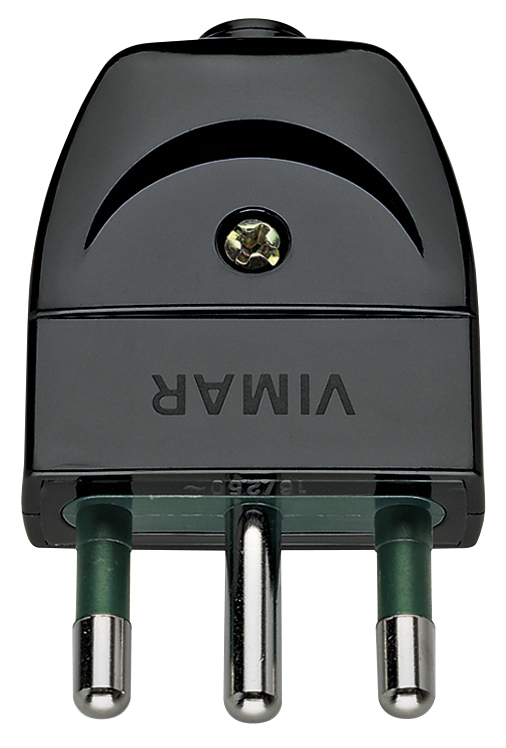 SPINA 2P+T 16A S17 ASSIALE NERO - codice 305294