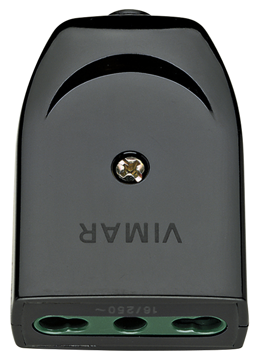 PRESA 2P+T 16A P17/11 ASSIALE NERO - codice 305295
