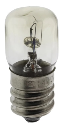 Lampadina spia con base E14, 24 V, 5 W, 30 lm - codice 339-3327