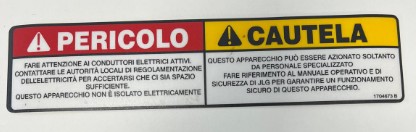 DECAL,CAUTION(CE,ITA) - codice 1704673