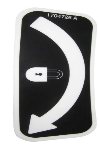 DECAL, LOCK LATCH - codice 1704726