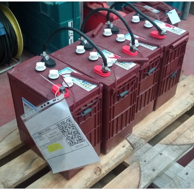 PACCO Batterie (4 pezzi) TROJAN J305GAC 6V 310AH USATA Valore vita 72% - codice RRM-131-J305GAC