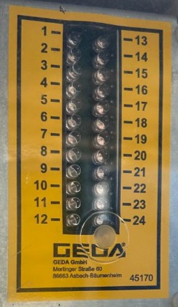 Adesivo diagnostica GEDA (tabella led) - codice 45170