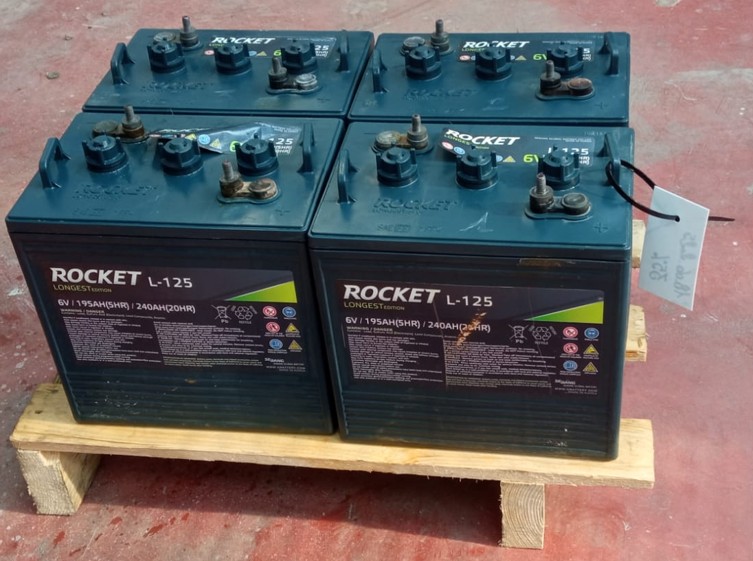 PACCO Batterie (4 pezzi) ROCKET L125 195ah @5hr USATA Valore vita 76% - codice L125