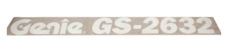 DECAL,COSMETIC,GENIE GS-2632 - codice 72973GT