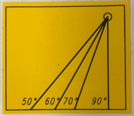 ADESIVO CON GRADI DI INCLINAZIONE - codice 10432
