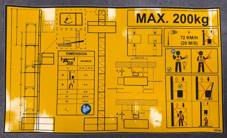 STICKER 'ASSEMBLY SCHEME' 200Z - codice 30542