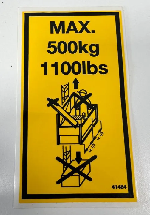 SIGN "K.PERS+Ü-TEILE" - codice 41484