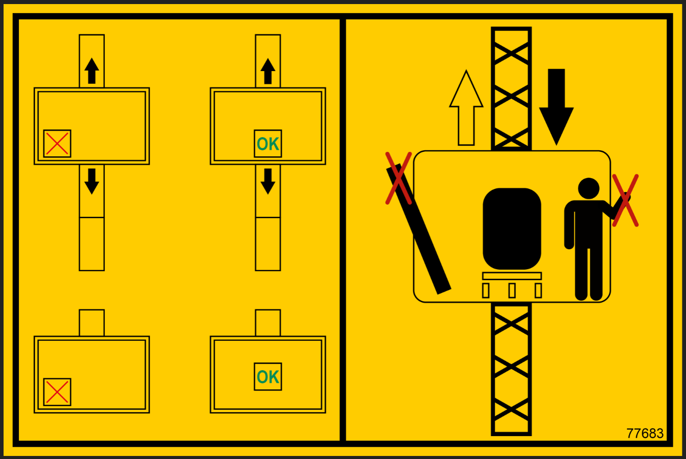 SIGN 'LOADING NOTE' - codice 77683