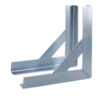 1 - COPPIA STAFFE ZINCATE 350X350 MM - Codice 10-C70620