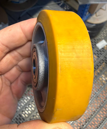 Ruota d.80x25 alluminio + polydur - codice 12-A0017