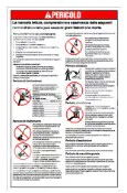 1 - ADESIVO SICUREZZA (DIVIETI) ITALIANO - Codice 100-32700IT