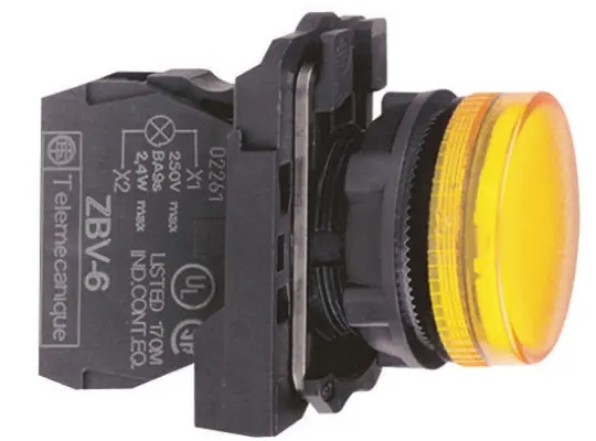 Lampada spia BA9S IP65 Gialla - codice 102-XB5AV65