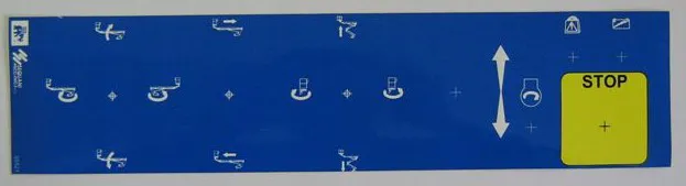 Adesivo comandi cesta blu - codice 07-SQR55521