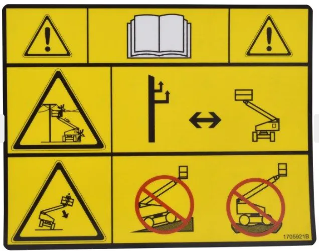 DECAL, TIPPING/ELECT. PLF (CE) - codice 00-1705921
