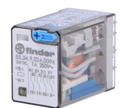 Relè industriale 4 contatti 7A 24VCC - codice 102-553490240094