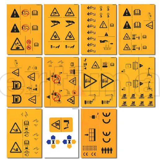 Kit adesivi (simboli) scissor lift - codice 101-DE-KITSL