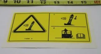 Adesivo tip over tilt alarm - codice 01-114338GT