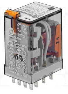 1 - RELE' INDUSTRIALE 4 CONTATTI 7A - Codice 102-553480240040