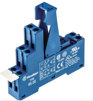 Zoccolo Finder 95 per uso con Relè serie 40.52, 40.61, 44.52, 44.62, 40.51 - codice 108-4009130