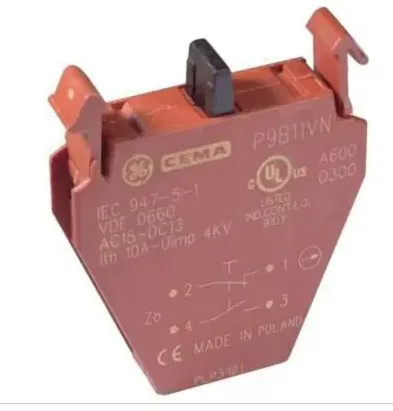 Blocco contatti GE Power Controls, 1NO 1NC, 120 V ca, 30 V cc, terminali a Vite - codice 102-P9B11VN