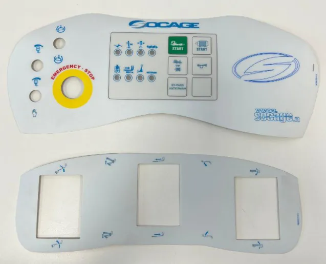 Adesivo pulsanti stampato cesta serie E - codice 34-N8902316