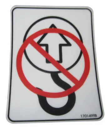 DECAL, NO TIE DOWN/LIFT - codice 00-1701499