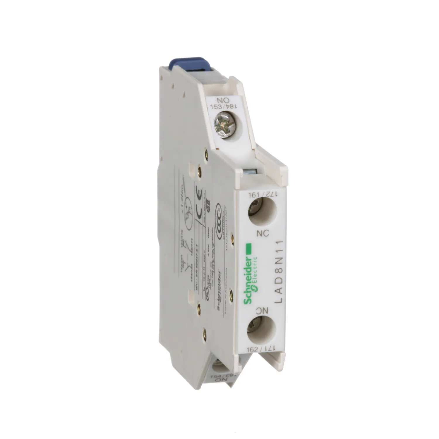 1 - CONTATTI AUS. LATERALI . ISTANT 1NO+1NC - Codice 102-LAD8N11