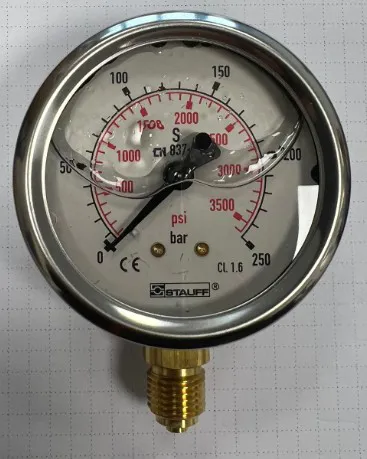 1 - MANOMETRO INOX BG D.63 0/250AR - Codice 105-21307645