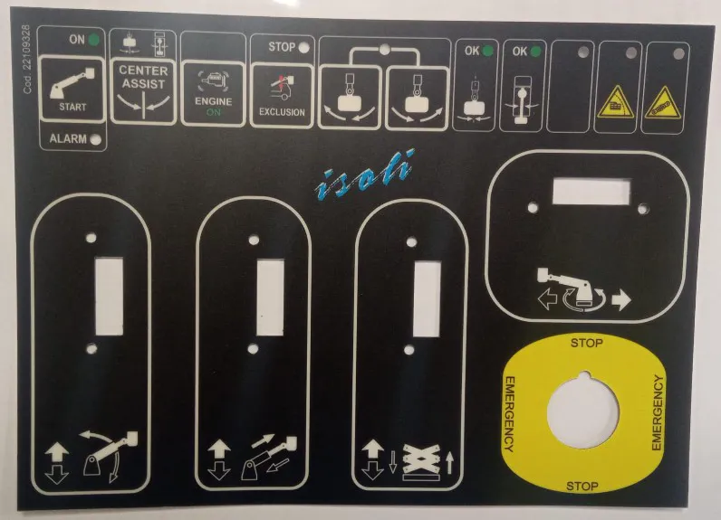 Serigrafia per postazione comandi cesta PNT200 - codice 46-22109328