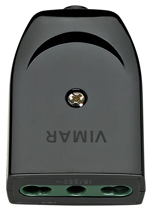 PRESA 2P+T 16A P17/11 ASSIALE NERO - codice 102-VIW00223