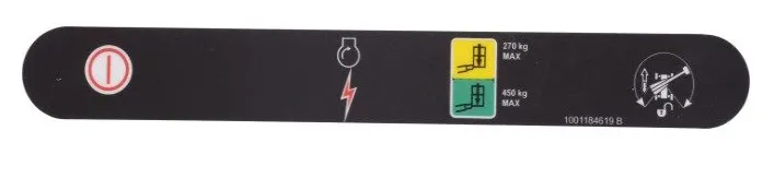 DECAL,STOP & AUX POWER (CE) - codice 00-1001184619