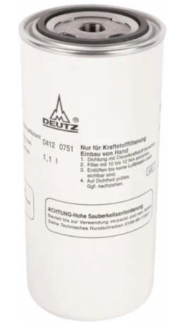 FILTRO GASOLIO DEUTZ 85/90/100 KW TCD3.6 - codice 50-600009054