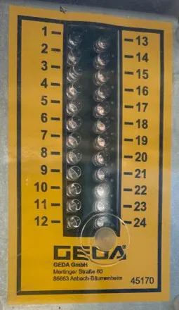 Adesivo diagnostica GEDA (tabella led) - codice 45170
