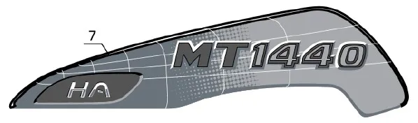 Adesivo MANITOU MT1440 - codice 43-268240