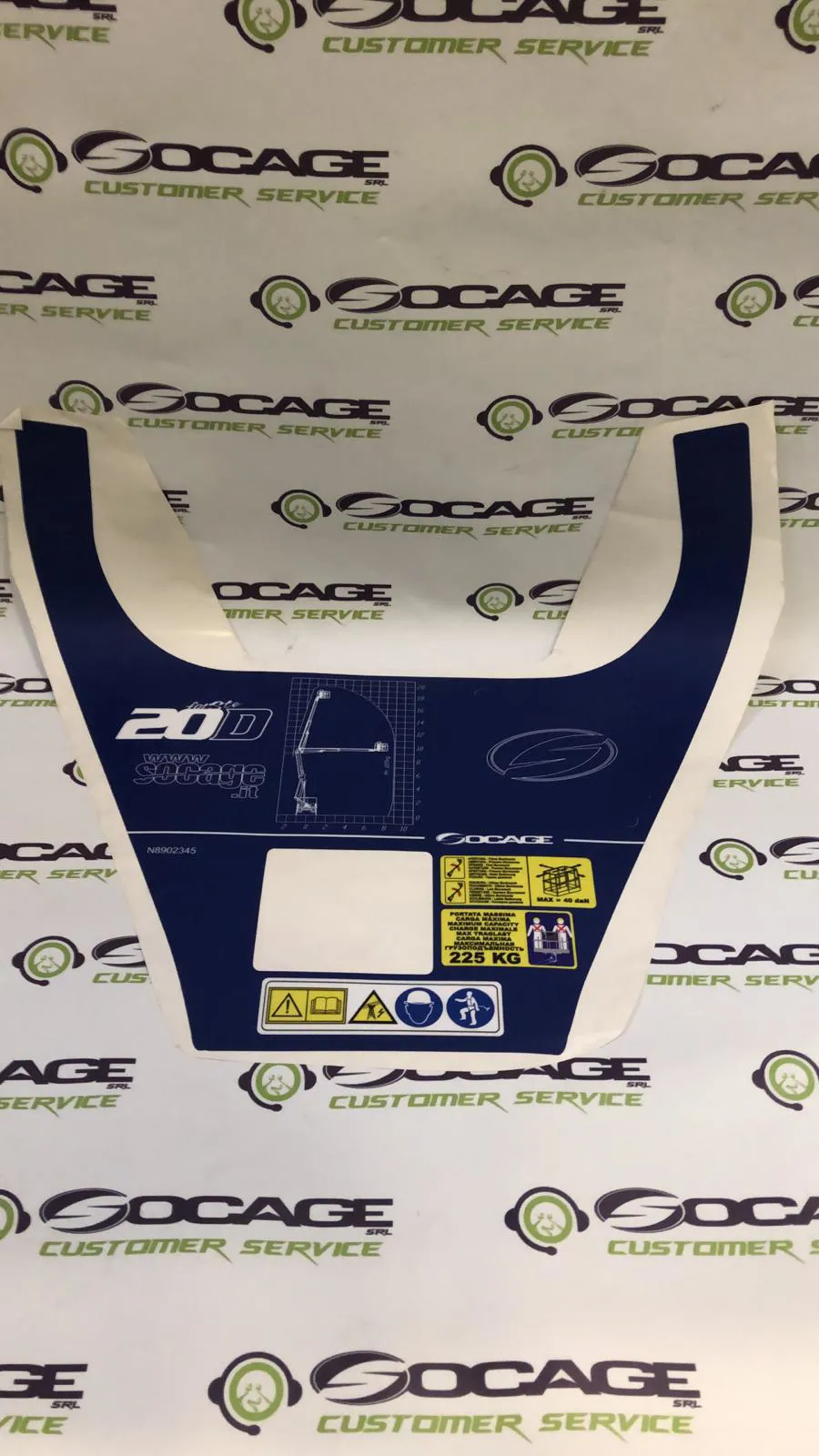PANN.ADES.CESTO FISSO '20D' 225KG - codice 34-N8902345