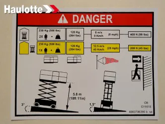 DECAL - LOAD HEIGHT - OPTIMUM8 / 1931 - codice 02-4000706390