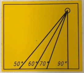 ADESIVO CON GRADI DI INCLINAZIONE - codice 10432