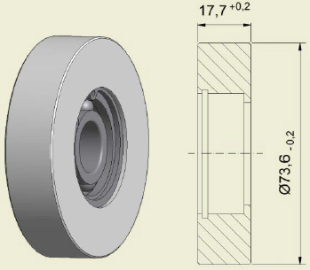 ROLLER D 74 X 18 - codice 16919