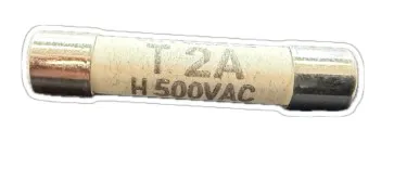 FUSIBILE 2A 500V   6,3x32 mm   T - codice 18983